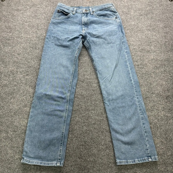 Wrangler Premium Jeans Men's 30x30 Light Wash Straight Fit Denim Casual Pants - Picture 5 of 10